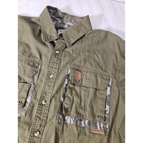 Gamekeeper Men's Short Button Up / Pockets Camo Shirt Size XL - Picture 3 of 11
